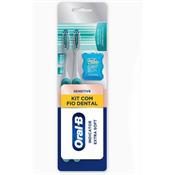 ESCOVA DENTAL ORAL-B INDICATOR EXTRA SOFT C/2 + FIO DENTAL