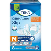 FRALDA TENA SLIP DERMACARE M COM 8 UN