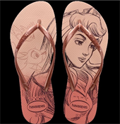 HAVAIANAS SLIM PRINCESAS ROSA BALLET / DOURADO BLUSH 39/40