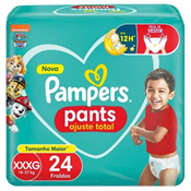 FRALDA PAMPERS CONFORTSEC PANTS XXXG 24UN MEGA