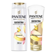 KIT PANTENE SHAMPOO 300ML + CONDICIONADOR QUERATINA 150ML