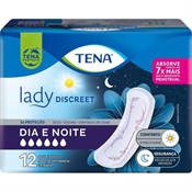 ABSORVENTE TENA LADY DISCREET DIA E NOITE COM 12 UN