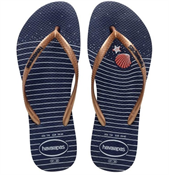 HAVAIANAS SLIM NAUTICAL MARINHO / ROSE GOLD / MARINHO 33/34