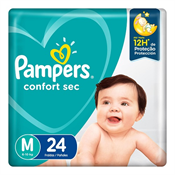 FRALDA PAMPERS CONFORTSEC M 24UN PACOTAO