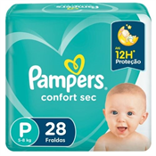 FRALDA PAMPERS CONFORTSEC P 28UN PACOTAO