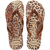 HAVAIANAS TOP ANIMALS AREIA / COBRE METALICO 37/38