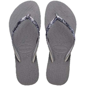 HAVAIANAS SLIM GLITTER II CINZA ACO 35/36
