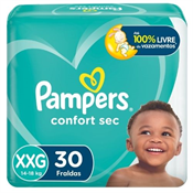 FRALDA PAMPERS CONFORTSEC XXG 30UN MEGA