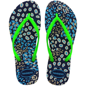 HAVAIANAS SLIM ANIMALS AZUL / VERDE 35/36