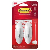 GANCHO PARA UTENSILIOS BRANCO 1,3KG COMMAND M 2 UN