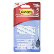 GANCHO PARA UTENSILIOS TRANSPARENTE 225G COMMAND MINI 3 UN