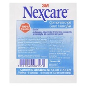 COMPRESSA DE GAZE NEXCARE 7,5CM X 7,5CM 5 UN