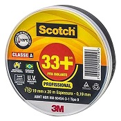 FITA ISOLANTE PRETA SCOTCH 33+ 19MM X 20M