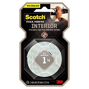 FITA DUPLA FACE INTERIOR ROLO SCOTCH FIXA FORTE 24MM X 1,5M