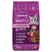 WHISKAS SUPERFOODS DRY ADULTO SALMAO 10,1KG