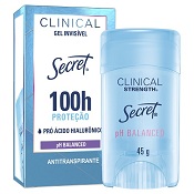 DESODORANTE SECRET CLINICAL GEL PH BALANCEADO 45G