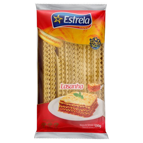 MASSA PARA LASANHA ESTRELA 500GR