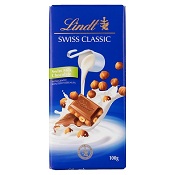 LINDT CLASSIC AO LEITE COM AVELA 100GR