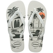 HAVAIANAS ALOHA BRANCO / VERDE OLIVE 37/38
