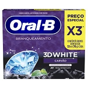 ORAL-B CREME DENTAL 3D WHITE CARVAO 3UN 70G