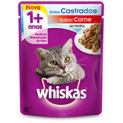 WHISKAS CASTRADOS CARNE 85GR SACHE