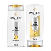 KIT PANTENE SHAMPOO + CONDICIONADOR LISO EXTREMO 750ML